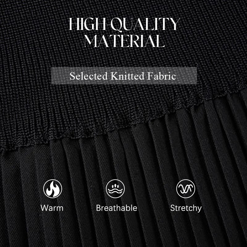 Women's Elegant Lantern Sleeve Pleated Dress