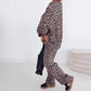 Women's Loose Leopard Print Two-Piece Set