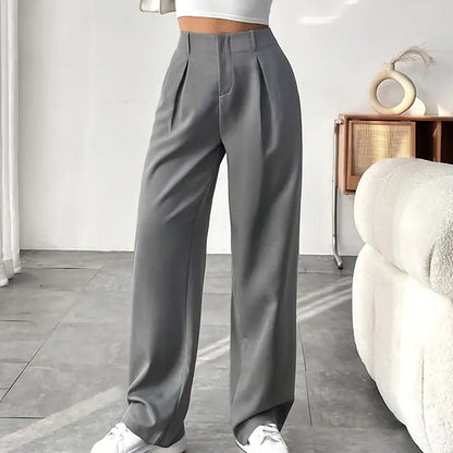 💝New Style✨Women's High Waisted Straight Leg Work Trousers , Smart & Casual Look for Office and Beyond