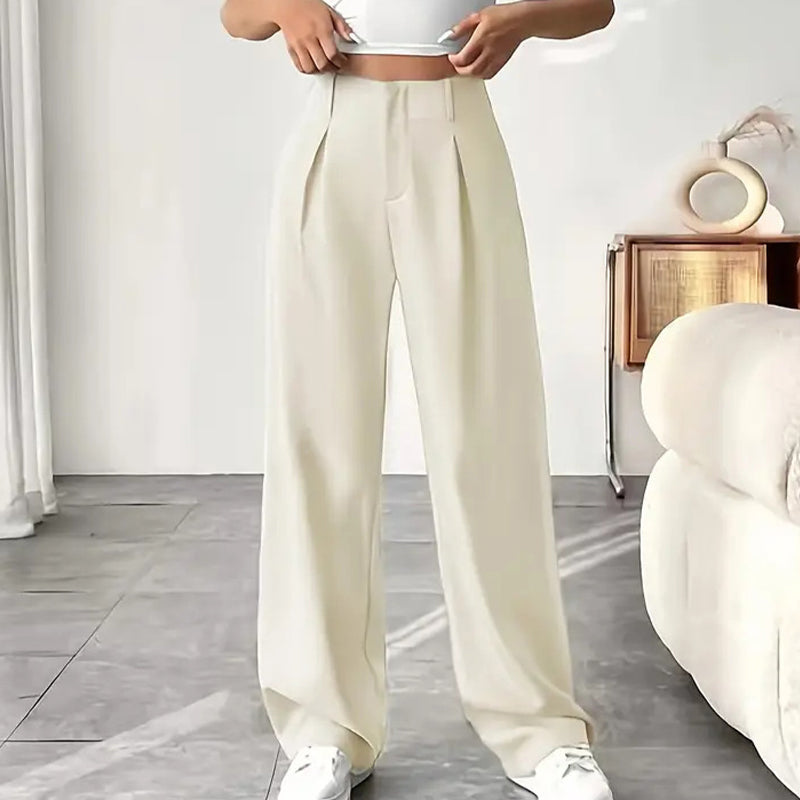 💝New Style✨Women's High Waisted Straight Leg Work Trousers , Smart & Casual Look for Office and Beyond