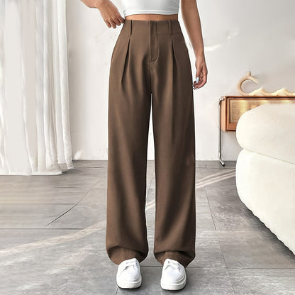 💝New Style✨Women's High Waisted Straight Leg Work Trousers , Smart & Casual Look for Office and Beyond