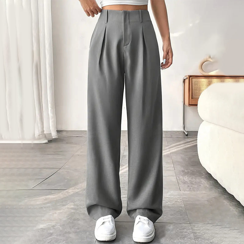 💝New Style✨Women's High Waisted Straight Leg Work Trousers , Smart & Casual Look for Office and Beyond