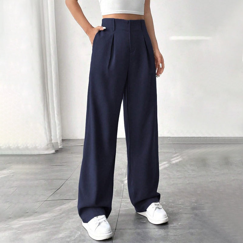 💝New Style✨Women's High Waisted Straight Leg Work Trousers , Smart & Casual Look for Office and Beyond