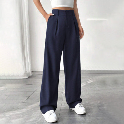 💝New Style✨Women's High Waisted Straight Leg Work Trousers , Smart & Casual Look for Office and Beyond