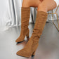Women’s Stylish Solid Color High Heel Boots
