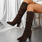 Women’s Stylish Solid Color High Heel Boots