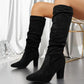 Women’s Stylish Solid Color High Heel Boots