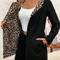 Hooded double-faced leopard print coat