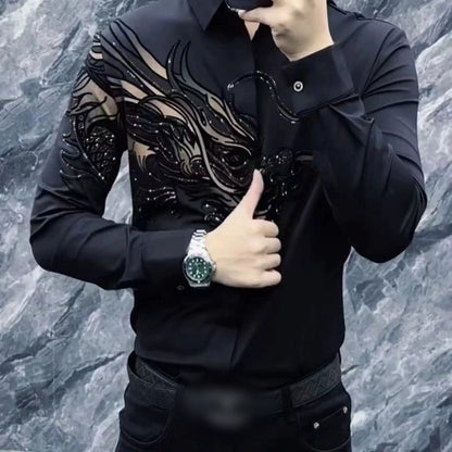 Men's Slim Fit Stylish Printed Shirt