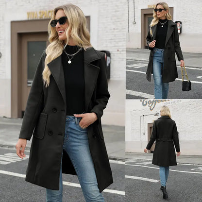 Women's Classic Mid-Length Elegant Coat