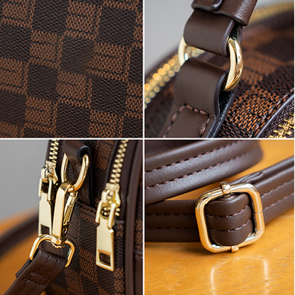 Brown & Black Plaid Shoulder Bag