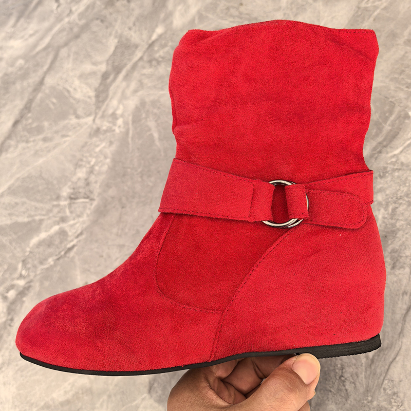 Women’s Casual Flat Buckle Ankle Boots