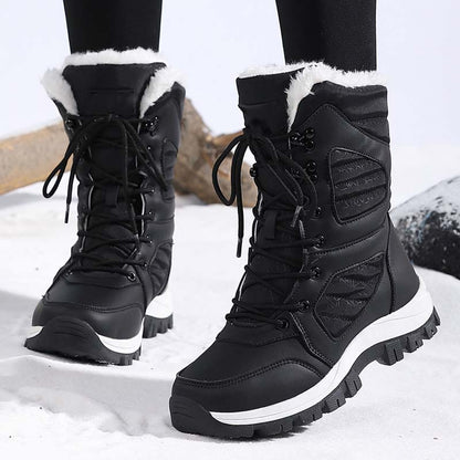 Women’s Warm Ankle-High Lace-Up Snow Boots