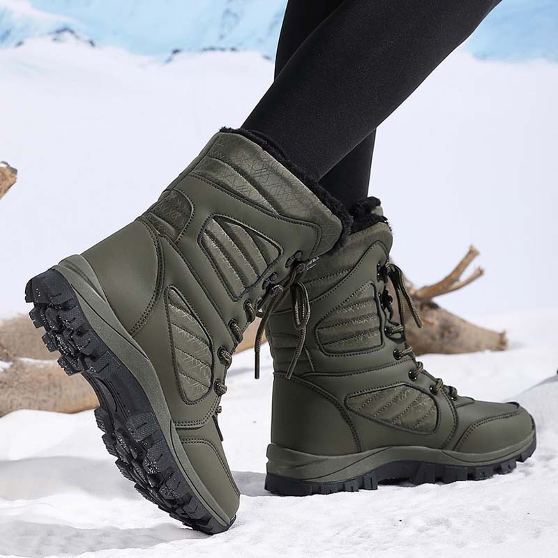 Women’s Warm Ankle-High Lace-Up Snow Boots
