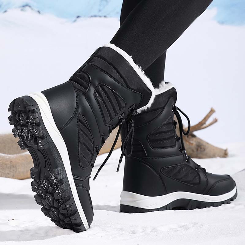 Women’s Warm Ankle-High Lace-Up Snow Boots