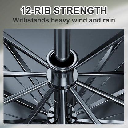 12-Rib Large Foldable Windproof Umbrella (50% OFF)