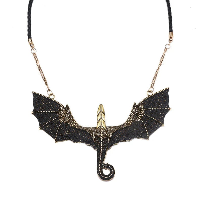 🎁New Year 49% OFF⏳Black Winged Flying Dragon Necklace