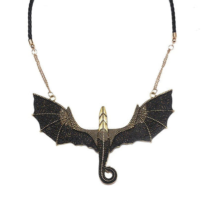 🎁New Year 49% OFF⏳Black Winged Flying Dragon Necklace