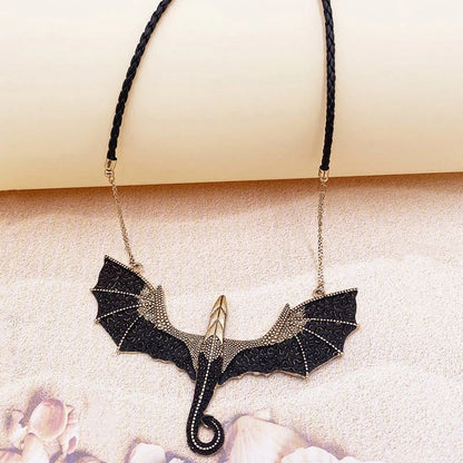 🎁New Year 49% OFF⏳Black Winged Flying Dragon Necklace