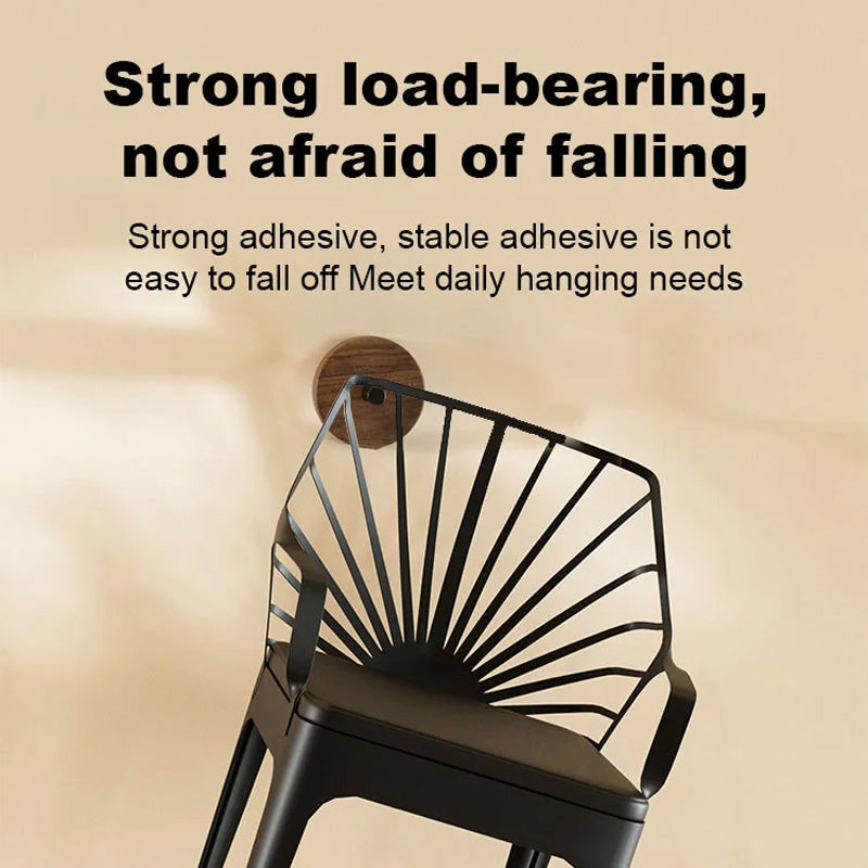 Waterproof Wooden Coat Hook - No Drilling