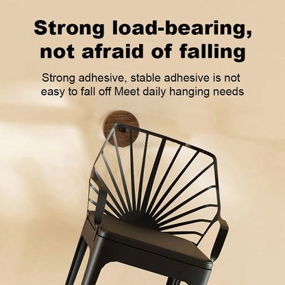 Waterproof Wooden Coat Hook - No Drilling