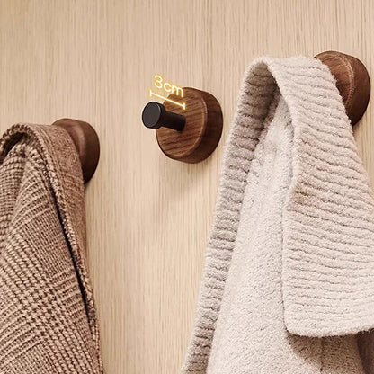 Waterproof Wooden Coat Hook - No Drilling