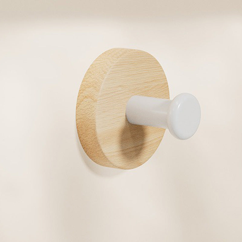 Waterproof Wooden Coat Hook - No Drilling