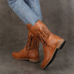 Women’s Lace-Up Low-Heel Round Toe Ankle Boots
