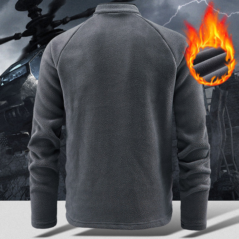 🔥 LAST DAY PROMOTION - 50%OFF 🔥Men's Warm Solid Half Zip Long-Sleeve Tops