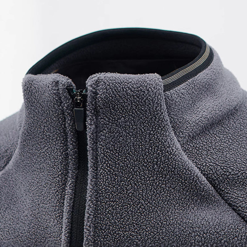 🔥 LAST DAY PROMOTION - 50%OFF 🔥Men's Warm Solid Half Zip Long-Sleeve Tops