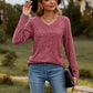 💥Limited-time offer: 50% off-Women's V-Neck Long Sleeve Top