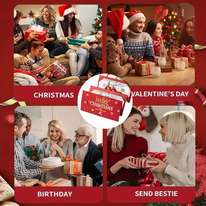 🎁🎄Christmas Sale - BUY 2 GET 1 FREE⭐Christmas Cash Envelope with Money Clip
