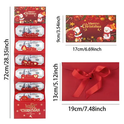 🎁🎄Christmas Sale - BUY 2 GET 1 FREE⭐Christmas Cash Envelope with Money Clip