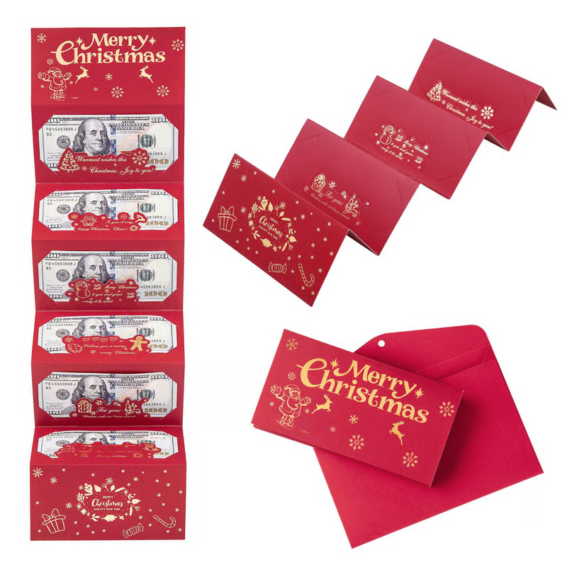 🎁🎄Christmas Sale - BUY 2 GET 1 FREE⭐Christmas Cash Envelope with Money Clip