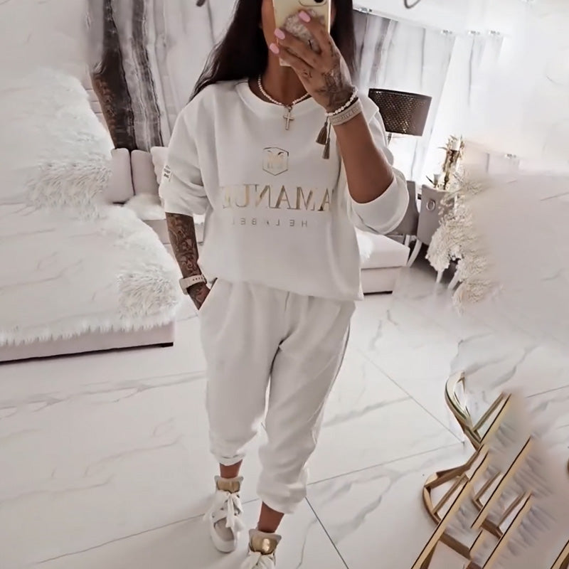 ⏳Limited time offer! ⏰Casual set for women, printed blouse and loose pants