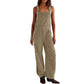 Women's Casual Loose Solid Sleeveless Overalls