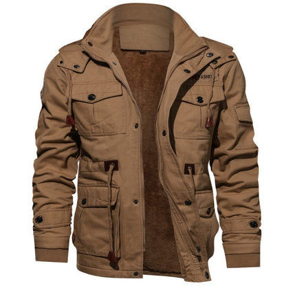 Men's Winter Drawstring Cotton Military Driver Jacket - Comfort and Style Combined