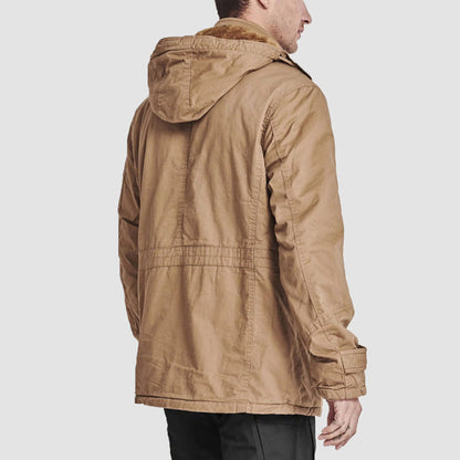 Men's Winter Drawstring Cotton Military Driver Jacket - Comfort and Style Combined