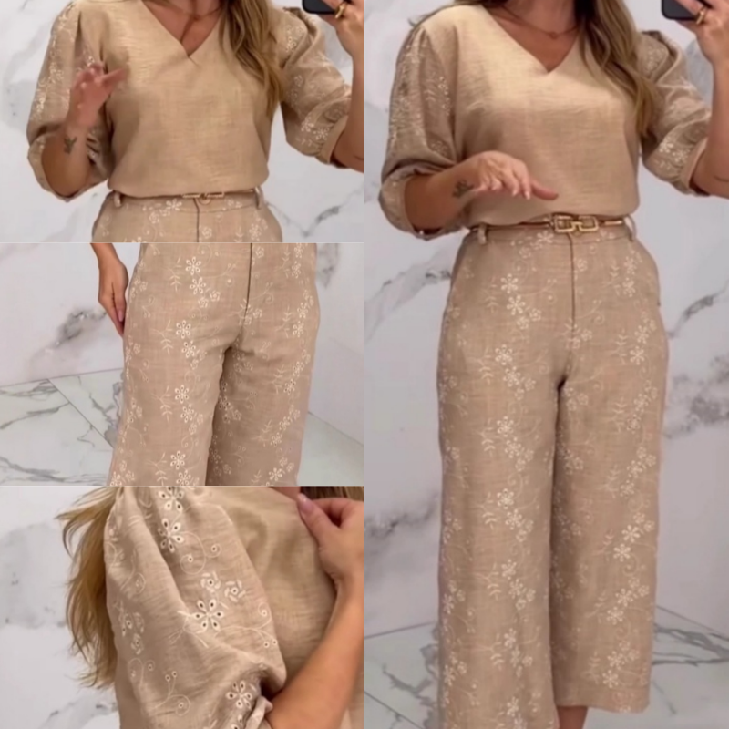 🍁50% Off-Women's Elegant Embroidered 2-Piece Set