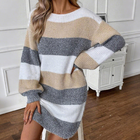 Women’s Elegant Long Sleeve Knit Dress