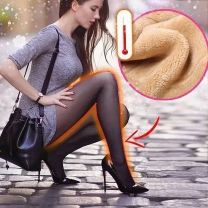🔥Flash Sale 50% OFF!!⚡20K+ SOLD! 🏆Flawless Legs Fake Translucent Warm Plush Lined Elastic Tights