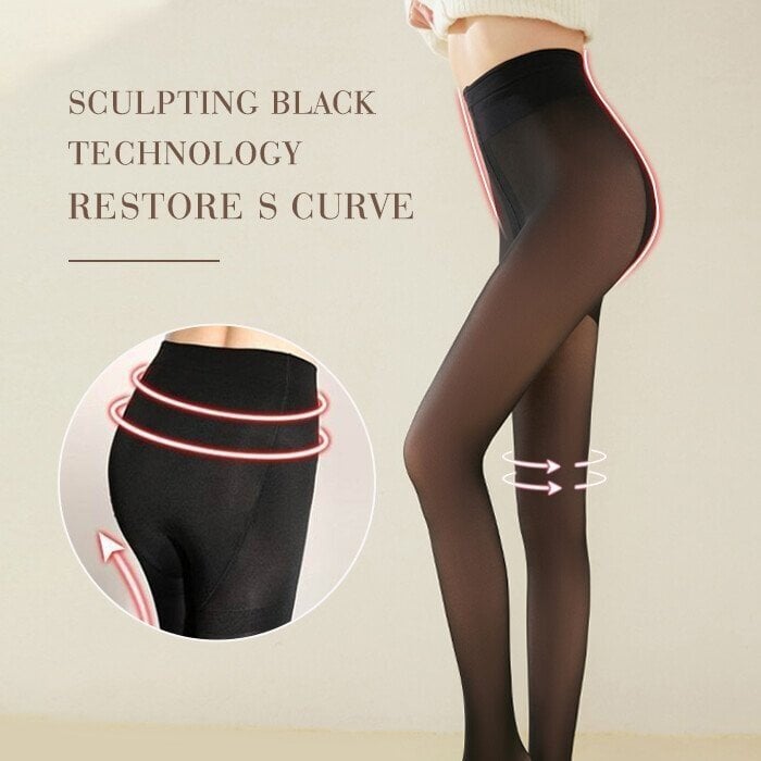 🔥Flash Sale 50% OFF!!⚡20K+ SOLD! 🏆Flawless Legs Fake Translucent Warm Plush Lined Elastic Tights