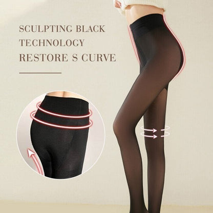 🔥Flash Sale 50% OFF!!⚡20K+ SOLD! 🏆Flawless Legs Fake Translucent Warm Plush Lined Elastic Tights