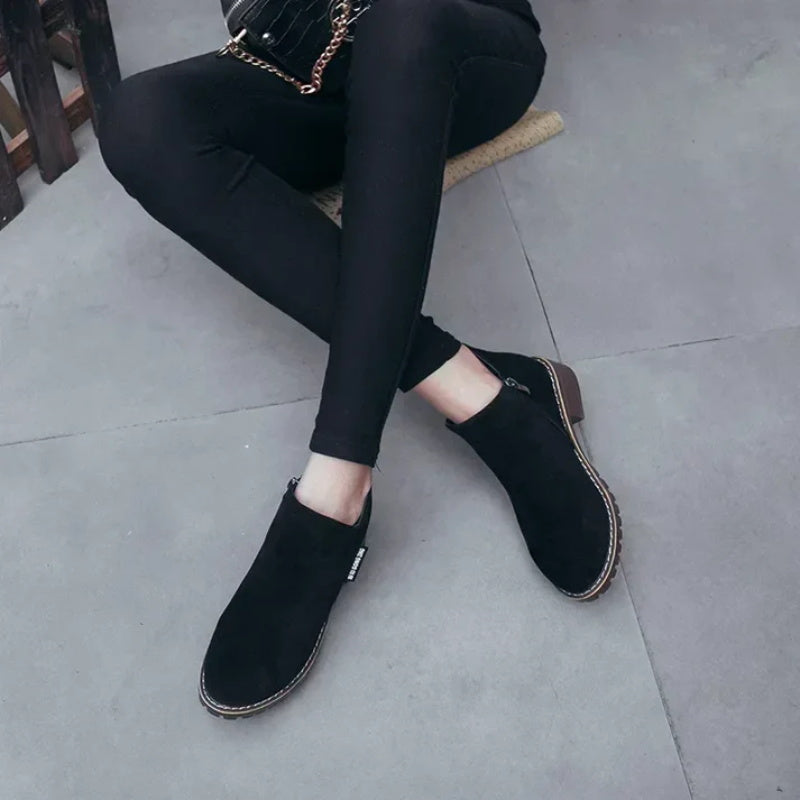 🔥 LAST DAY PROMOTION - 49%OFF 🔥 Women's Side Zipper Low Heel Ankle Boots