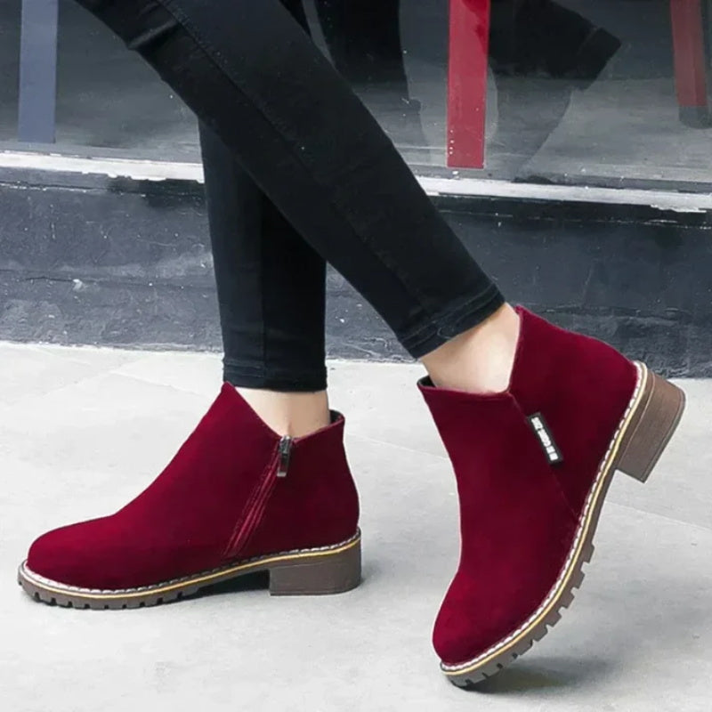 🔥 LAST DAY PROMOTION - 49%OFF 🔥 Women's Side Zipper Low Heel Ankle Boots