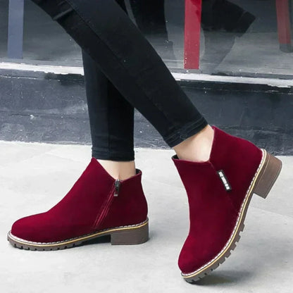 🔥 LAST DAY PROMOTION - 49%OFF 🔥 Women's Side Zipper Low Heel Ankle Boots