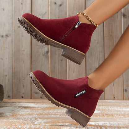 🔥 LAST DAY PROMOTION - 49%OFF 🔥 Women's Side Zipper Low Heel Ankle Boots