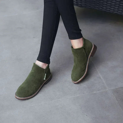 🔥 LAST DAY PROMOTION - 49%OFF 🔥 Women's Side Zipper Low Heel Ankle Boots