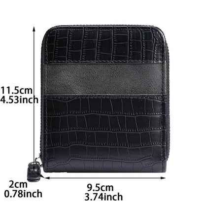 Men's Short Zip Wallet with Coin Pocket