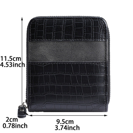 Men's Short Zip Wallet with Coin Pocket